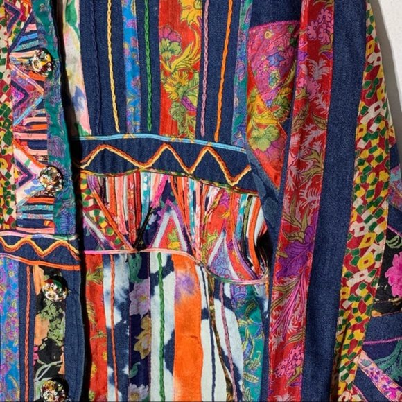 Sandy Starkman Vintage Denim Patchwork Jacket - Picture 10 of 10